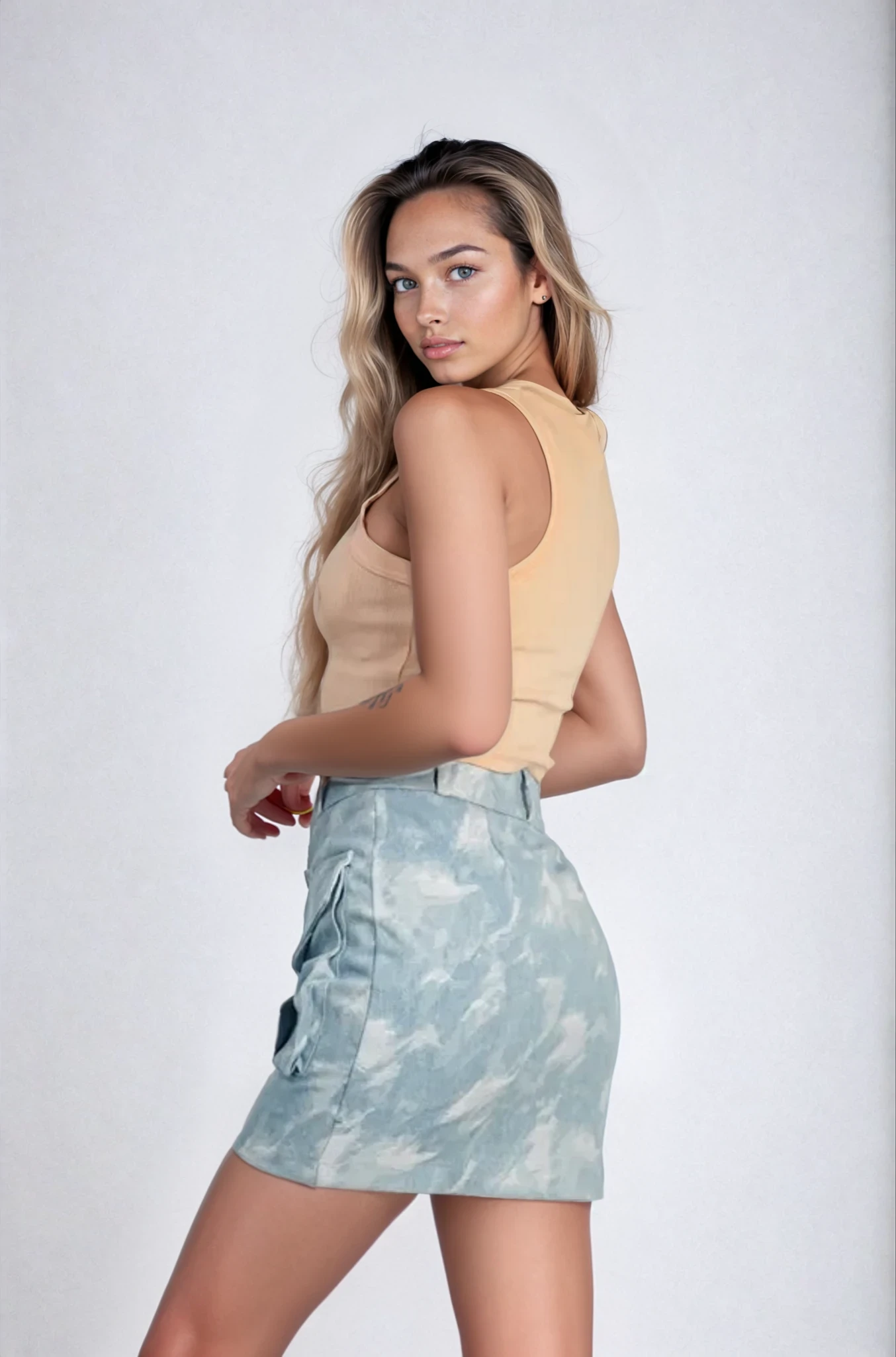 Blue Mirage Cargo Skirt