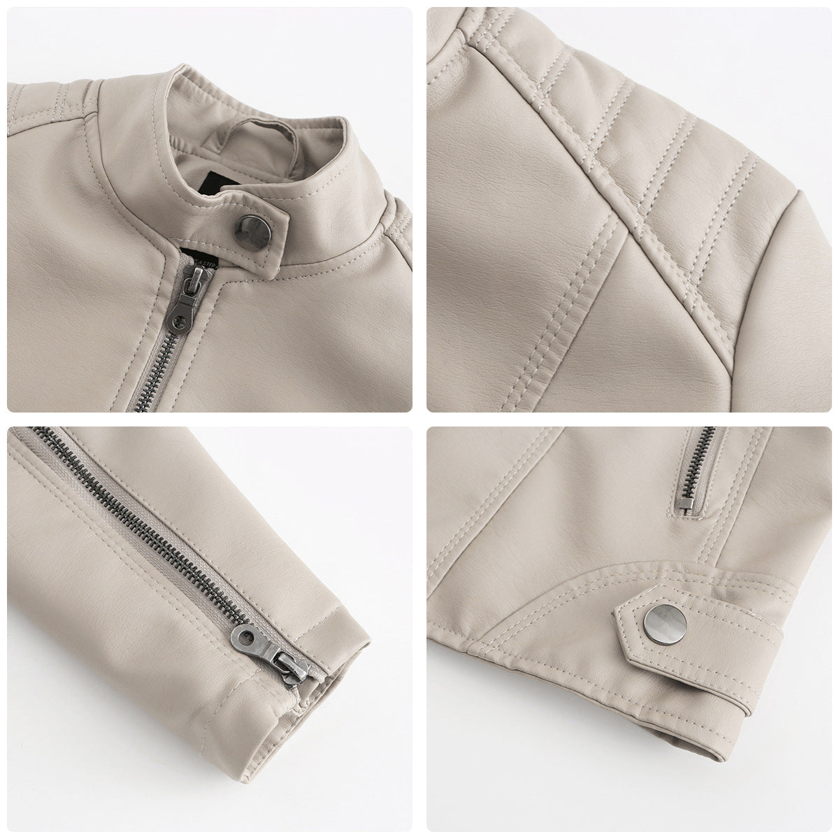 Women's leather jackets slim jackets