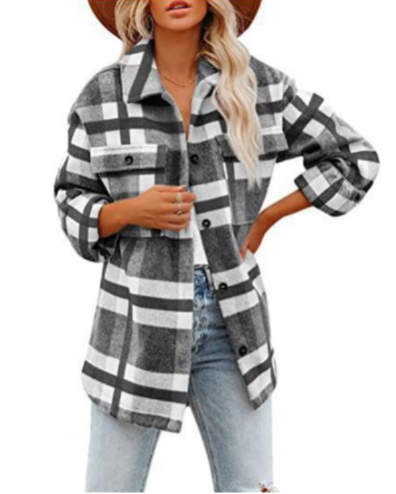 B-TOTO Flannel Shirt Jacket