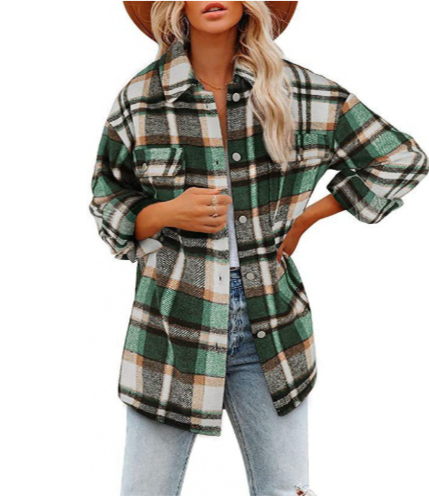 B-TOTO Flannel Shirt Jacket