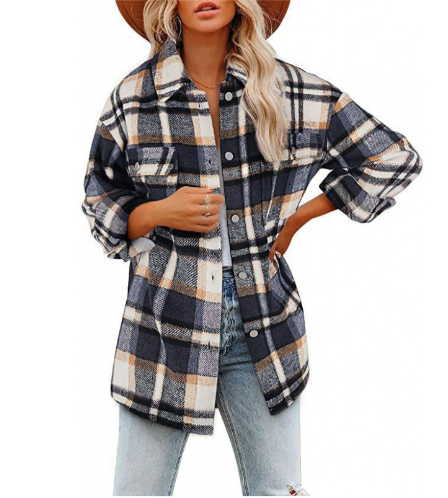 B-TOTO Flannel Shirt Jacket