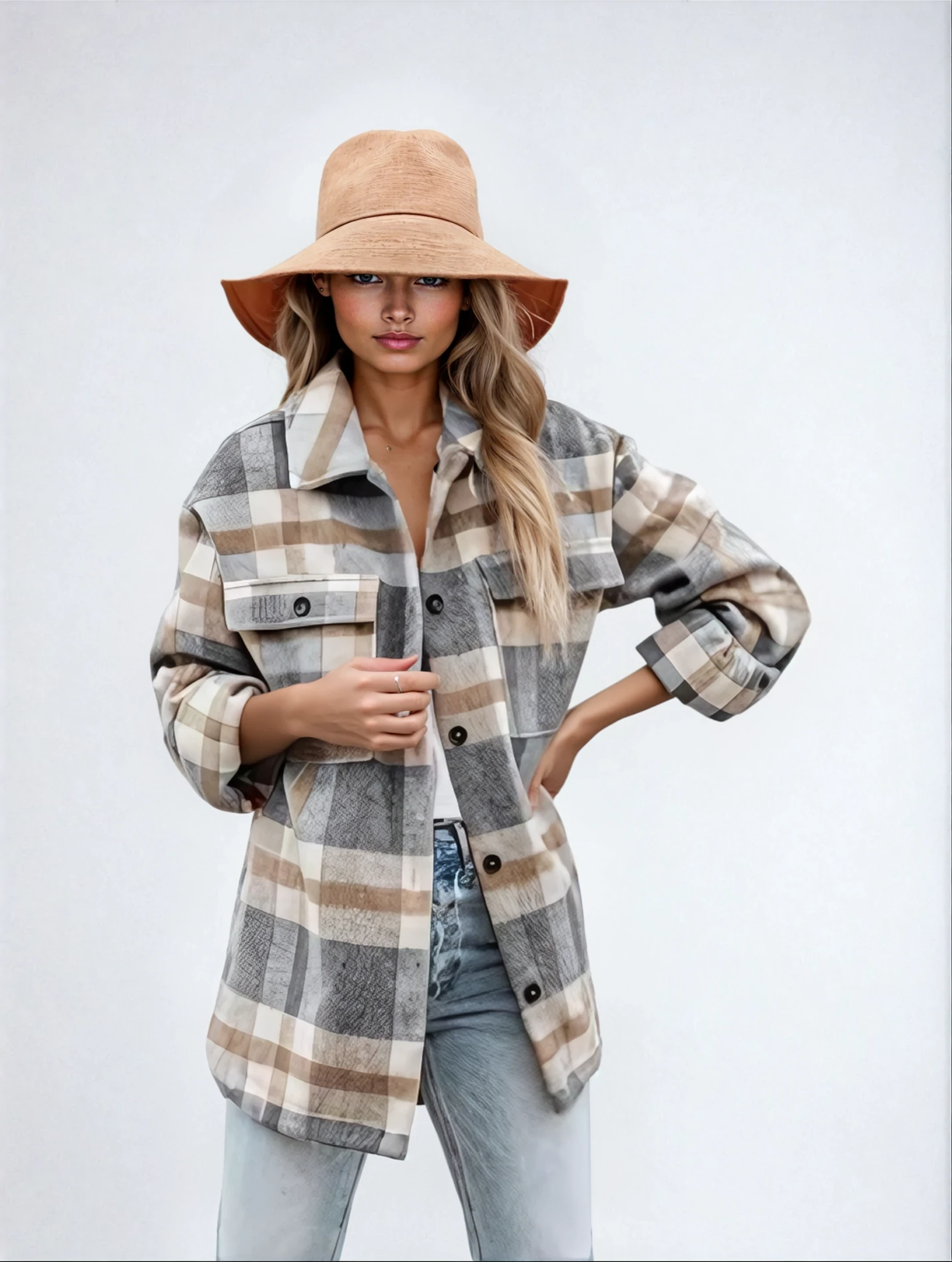 B-TOTO Flannel Shirt Jacket