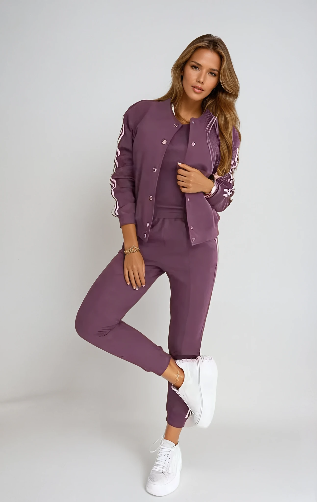 2-Piece Tracksuit – Elegant Street Sport Style