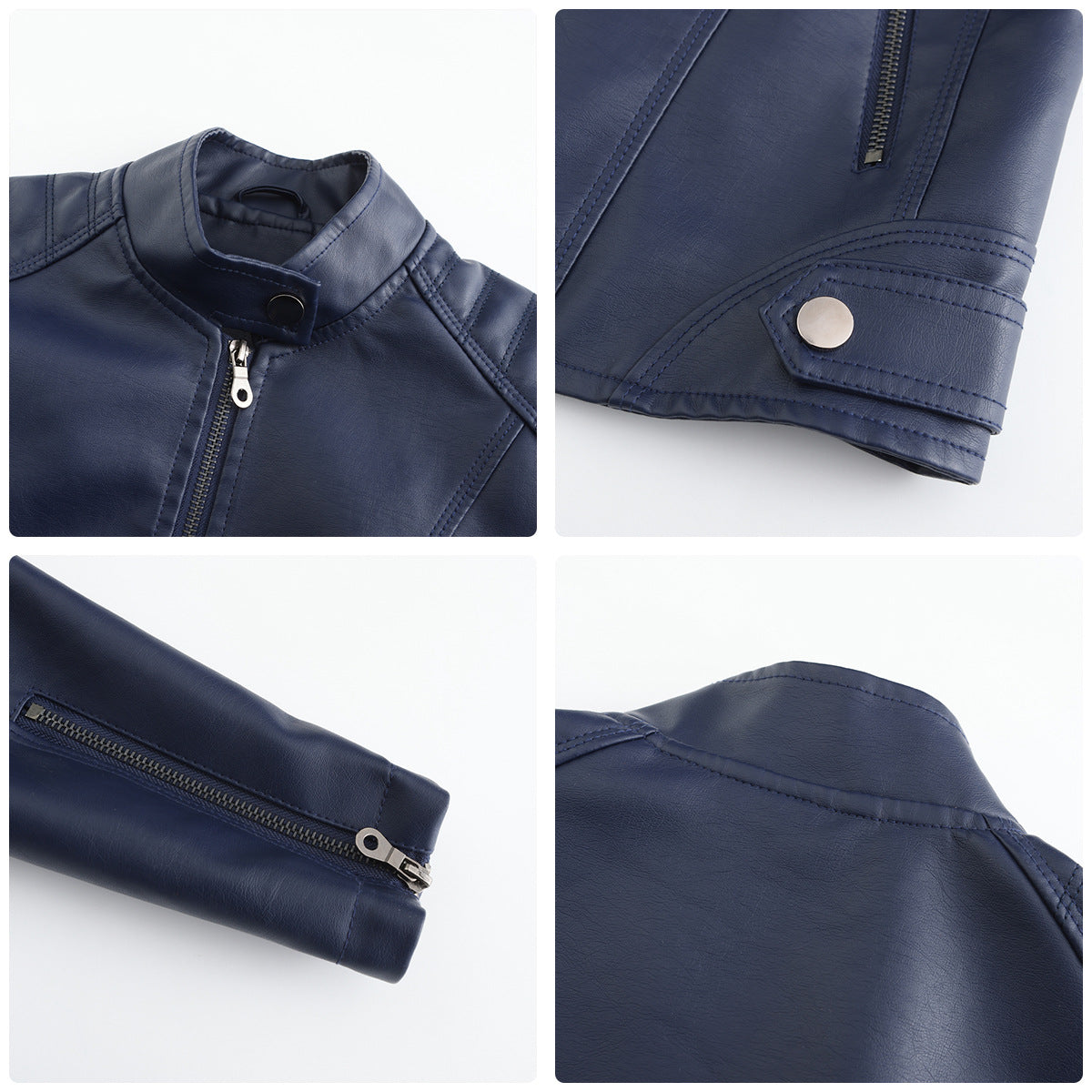 Women's leather jackets slim jackets