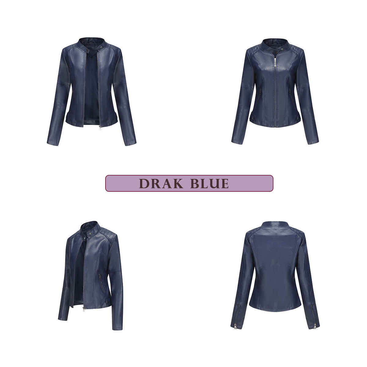 Women's leather jackets slim jackets