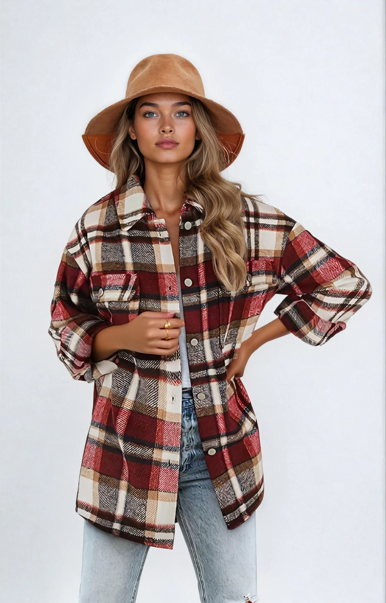 B-TOTO Flannel Shirt Jacket